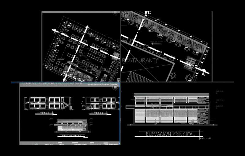 Project Restaurant DWG Full Project for AutoCAD