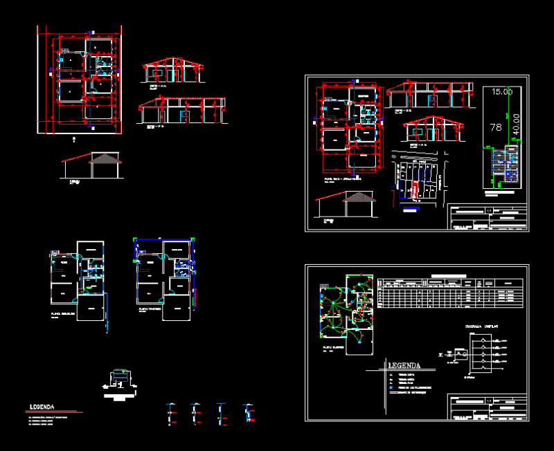 Projeto Residential House DWG Section for AutoCAD