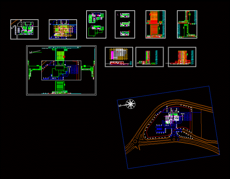 Proposed Hotel DWG Elevation for AutoCAD