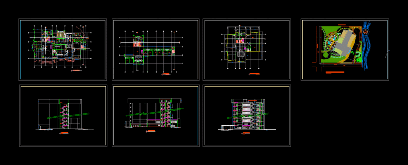 Proposed Hotel DWG Section for AutoCAD