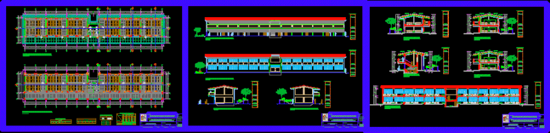 Public Educative Center DWG Section for AutoCAD