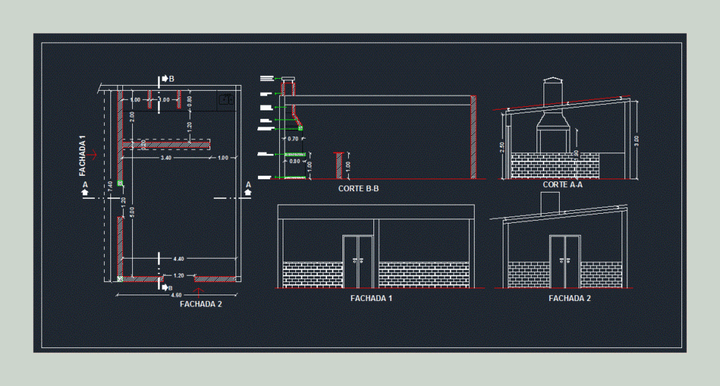 Quincho Recovered DWG Block for AutoCAD