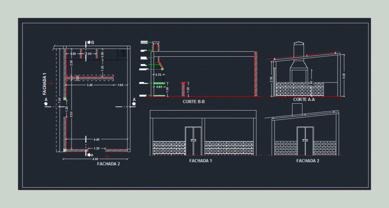 Quincho Recovered DWG Block for AutoCAD