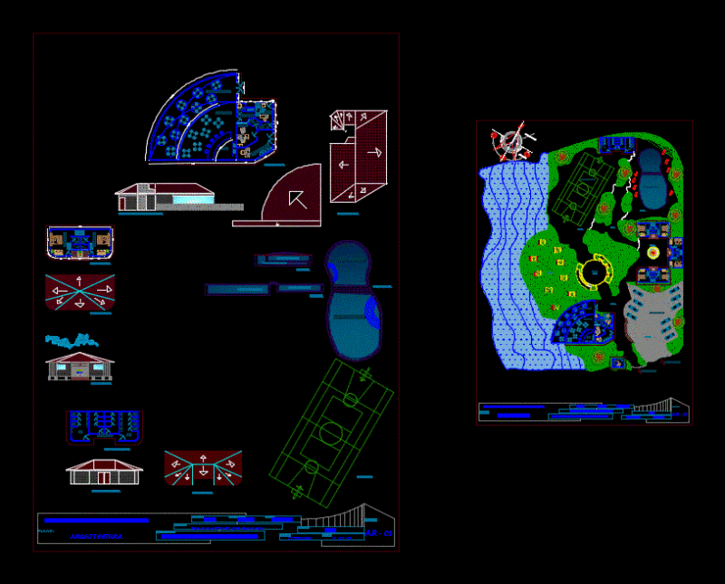 Recreation Center DWG Block for AutoCAD