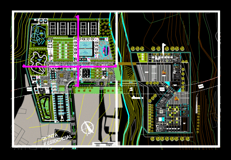 Recreation Center DWG Block for AutoCAD