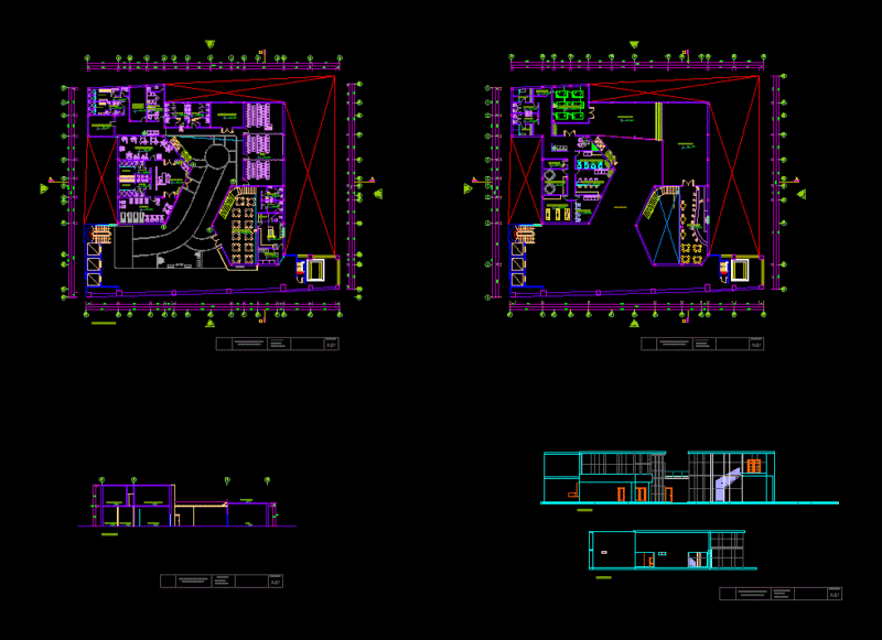 Recreation Center DWG Block for AutoCAD