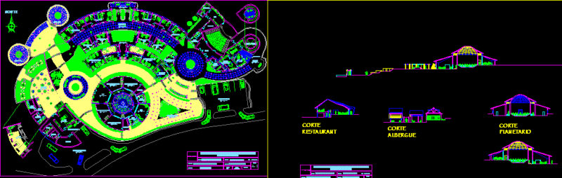 Recreational Center DWG Block for AutoCAD