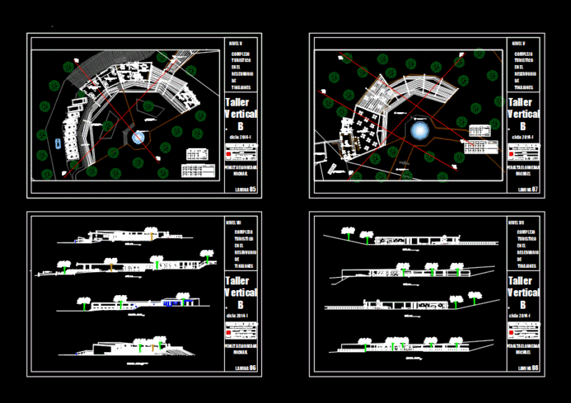 Recreational Center In Tinajones DWG Block for AutoCAD