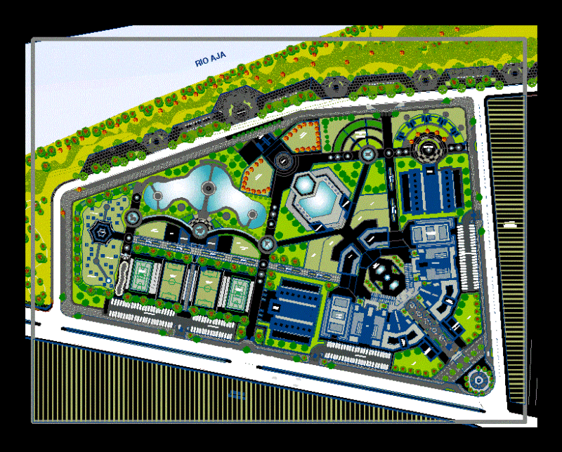 Recreational Center 2D DWG Design Plan for AutoCAD