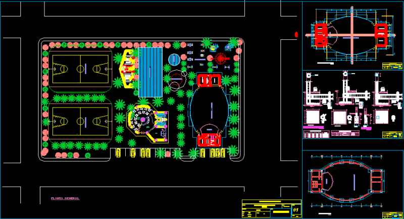 Recreational Complex DWG Block for AutoCAD