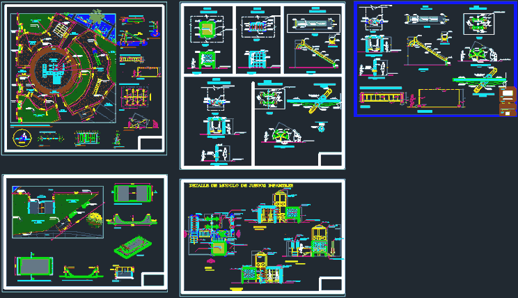 Recreational Park, Playground Equipment DWG Block for ... electrical plan cad 