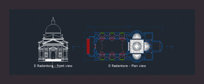 Redentore Venice DWG Block for AutoCAD