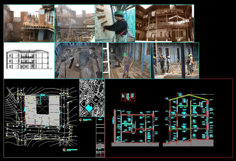 Rehabilitation Housing Building DWG Block for AutoCAD