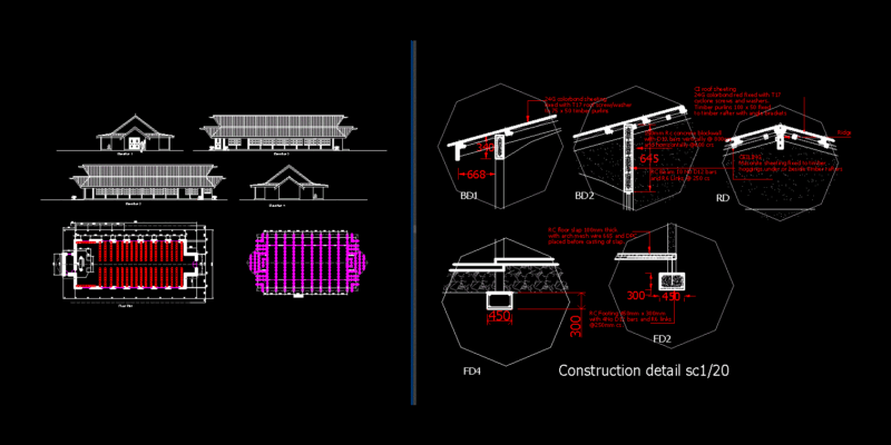 Religious Building DWG Detail for AutoCAD
