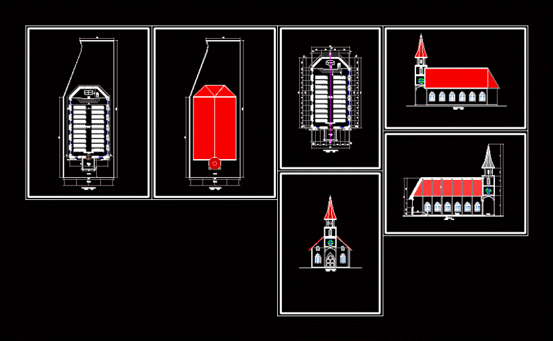 Religious Chapel DWG Block for AutoCAD