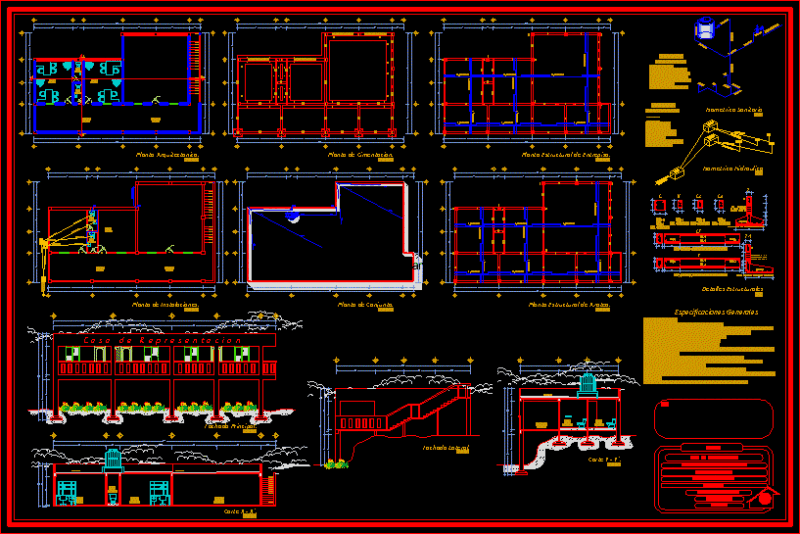 Representation House DWG Full Project for AutoCAD
