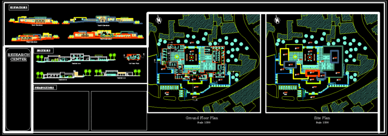 Research Center DWG Block for AutoCAD