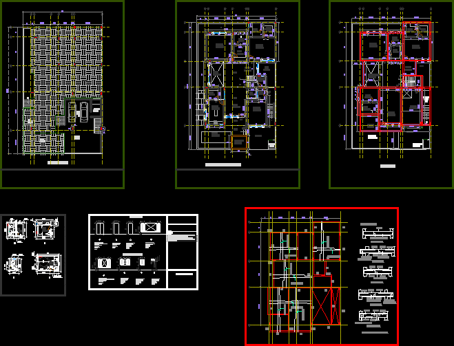 Residence Complete Working Drawing DWG Plan for AutoCAD • Designs CAD
