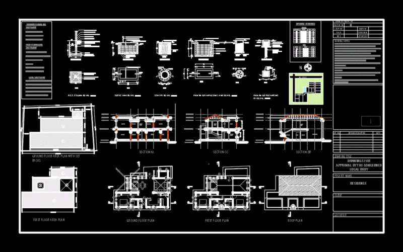 Residence – Drawing Submission DWG Detail for AutoCAD