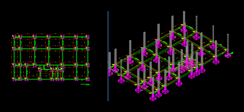Residence And Structural 3D DWG Model for AutoCAD
