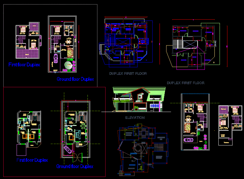 Residence DWG Block for AutoCAD