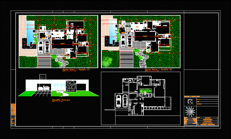 Residence DWG Block for AutoCAD