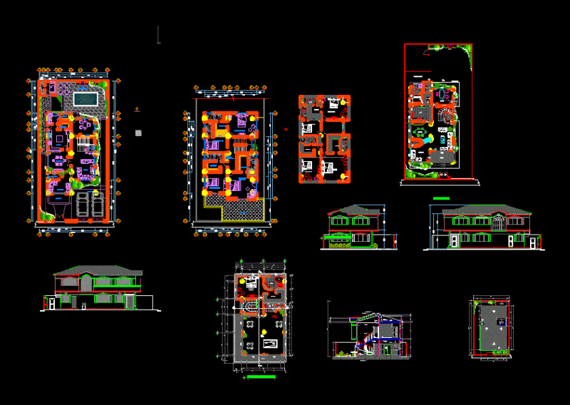 Residence DWG Block for AutoCAD