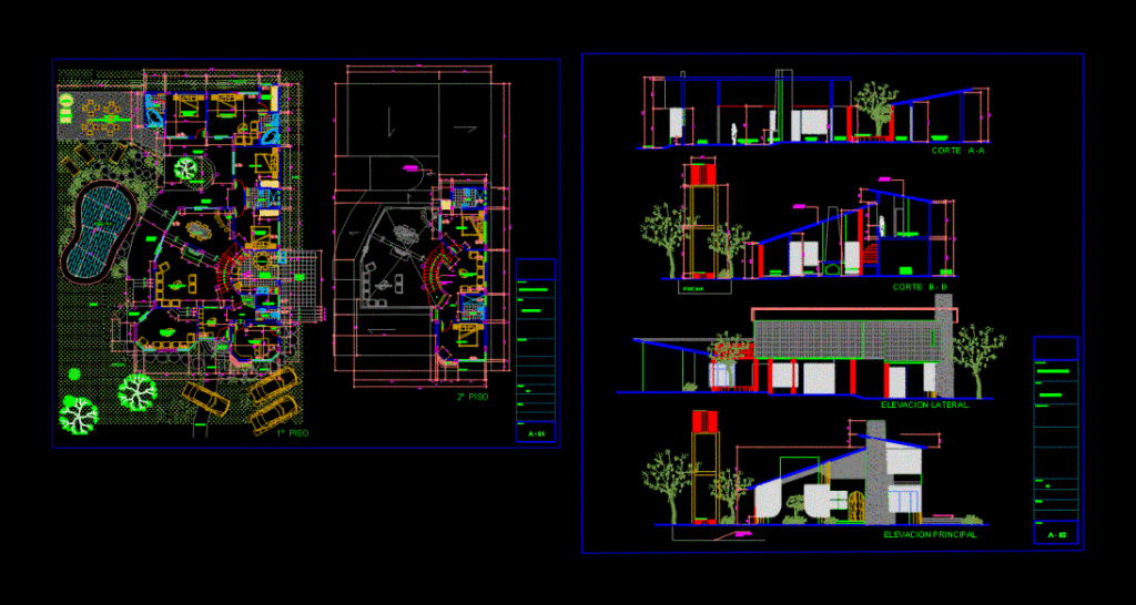 Residence DWG Plan for AutoCAD