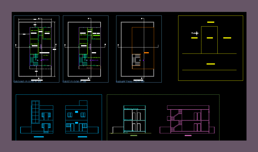 Residence DWG Section for AutoCAD