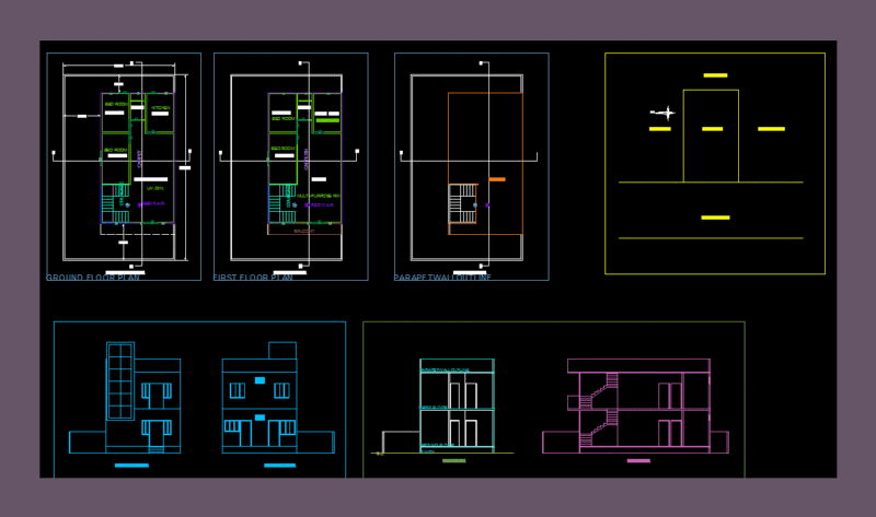 Residence DWG Section for AutoCAD