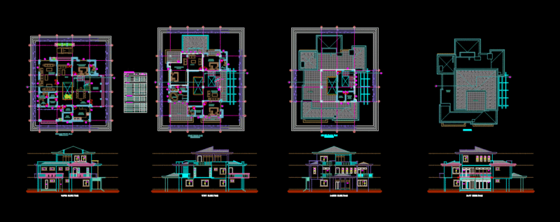 Residence DWG Section for AutoCAD