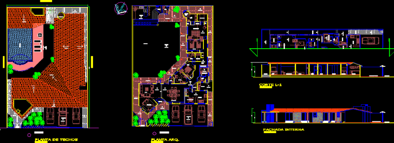 Residence DWG Section for AutoCAD