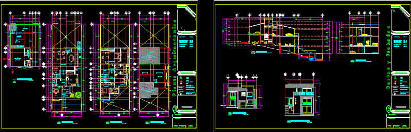 Residence Three Levels DWG Full Project for AutoCAD