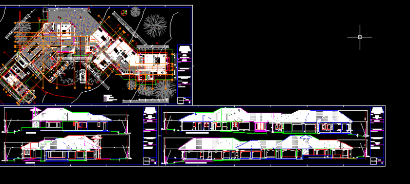 Single Storey Big Country House 2D DWG Full Project For AutoCAD