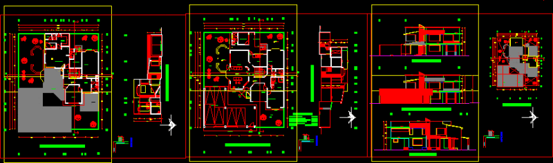 Residencial House DWG Section for AutoCAD