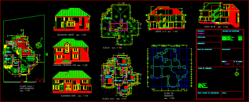 Residencial House DWG Section for AutoCAD