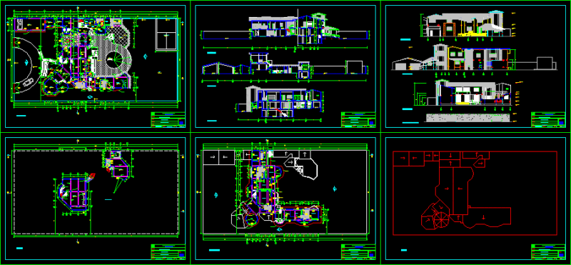 Big 2 Storeys Family House 2D DWG Full Project For AutoCAD