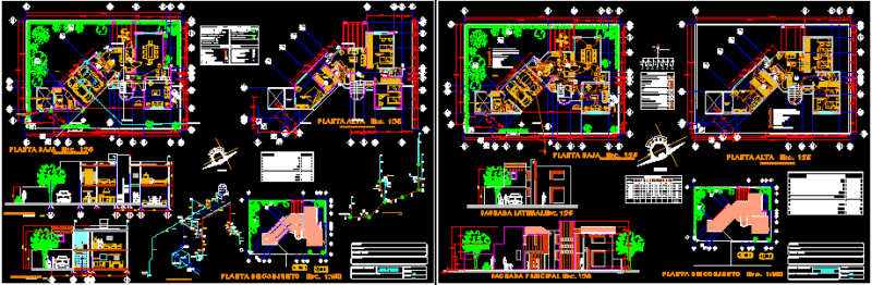 Residencial Housing DWG Section for AutoCAD