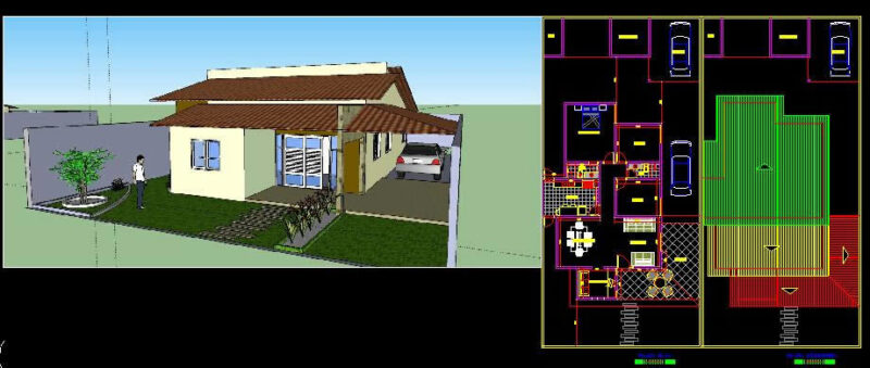 Residencial Single Project DWG Full Project for AutoCAD