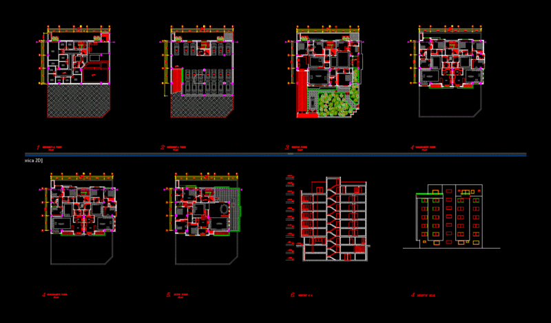 Residential Apartment – 12 Units DWG Section for AutoCAD