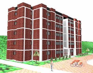 Residential Building 3D DWG Model for AutoCAD