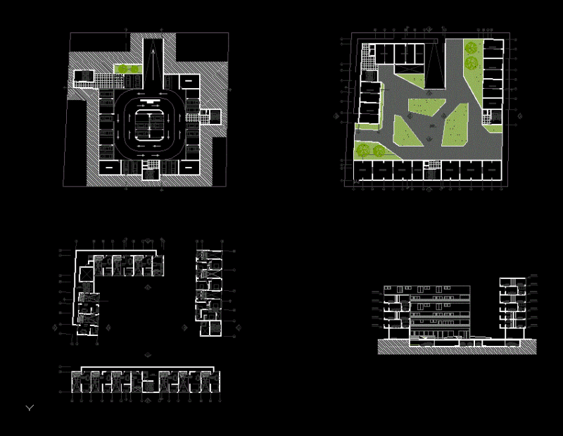 Residential Building DWG Block for AutoCAD