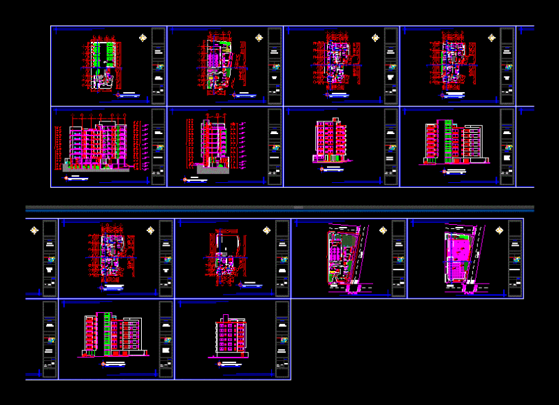 Residential Building DWG Full Project for AutoCAD