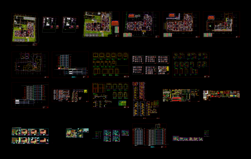 Residential Building DWG Full Project for AutoCAD