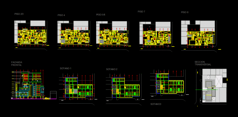 Residential Building DWG Plan for AutoCAD