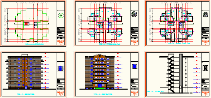 Residential Building DWG Section for AutoCAD