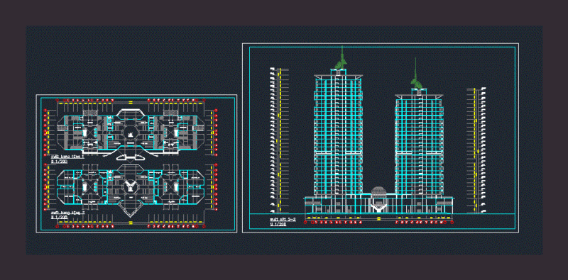 Residential Building DWG Section for AutoCAD