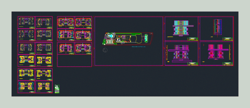 Residential Condominium Building Floor Plans, Sections, and Site Plan