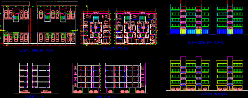 Residential Building DWG Section for AutoCAD