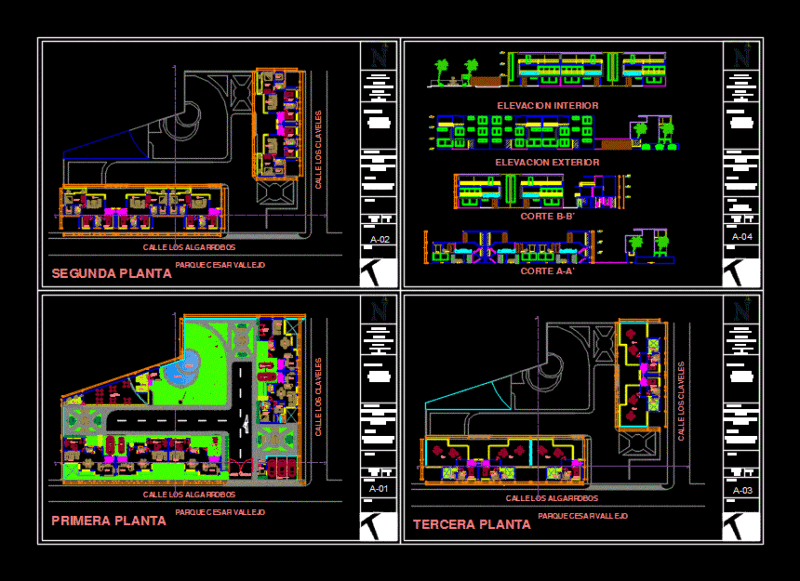 Residential Complex Califa DWG Block for AutoCAD